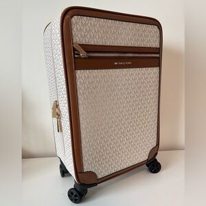 Michael Kors Signature Logo Suitcase in Vanilla